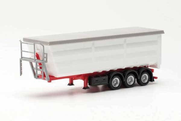Herpa Models 77057 Covered 3-Axle Dump Trailer - Assembled -- Various Colors, HO Scale