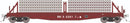 PREORDER Rapido HO 138303A F30D 50' Tie Car, Burlington Northern MOW