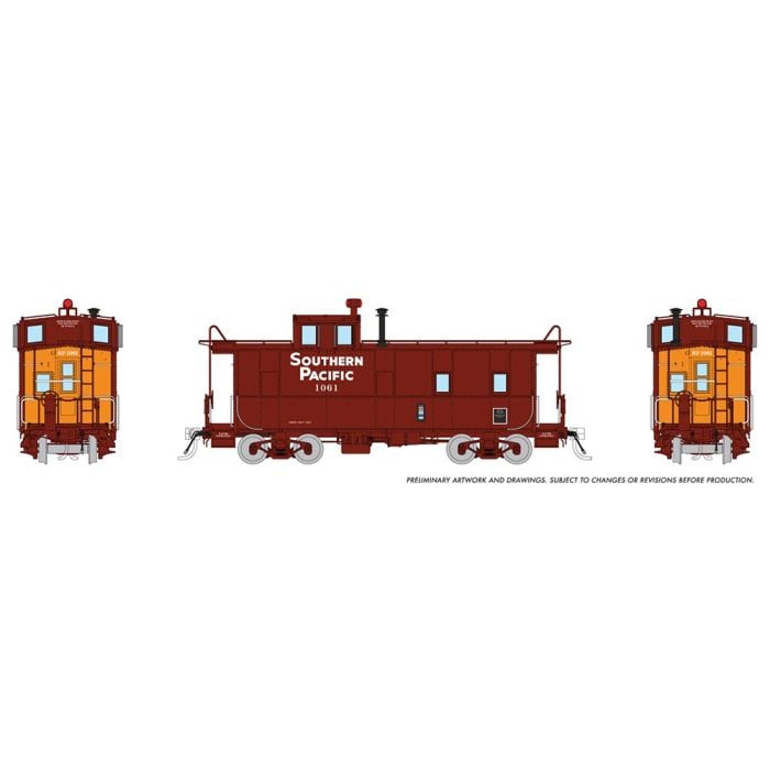 PREORDER Rapido 162019 HO SP C-40-3 Steel Caboose: SP - Gothic Small w/ roofwalk: