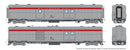 PREORDER Rapido HO 176029 Pacific Car & Foundry Economy Baggage & Power Car with Sound Business Set, Southern Pacific Scarlet Stripe