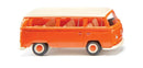 Wiking HO 31503 1967 Volkswagen T2 Passenger Van, Orange & Cream