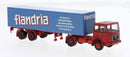 PREORDER Brekina HO 78164 1968 MAN F7 Tractor with Van Trailer, Flandria | 46.79