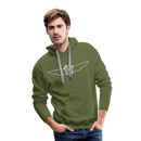 Pennsylvania Streamlined K4 Wings Herald - Men’s Premium Hoodie - olive green