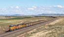PREORDER Rapido 169062A HO AutoFlood III Rapid Discharge Coal Hopper w/Load - Ready to Run -- Union Pacific (silver, yellow, black, Building America Logo)