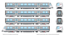 PREORDER Rapido HO 204007 BART A-B-B-A Car Transit Set, Bay Area Rapid Transit Bicentennial Logo (4-Pack)