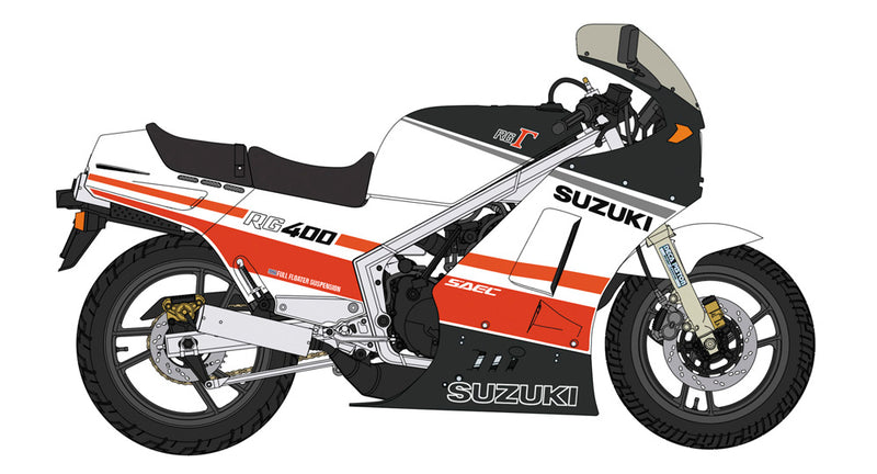 Hasegawa Models 21732  Suzuki RG400Γ Early model “Red/White color” w/Under cowl  1:12 SCALE MODEL KIT