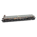 Micro Trains Line #045 44 660 50' Fishbelly-Side Flatcar with Side-Mount Brake Wheel - Ready to Run -- Illinois Terminal #1511 (Weathered, Boxcar Red, NS Family Tree #3), N Scale
