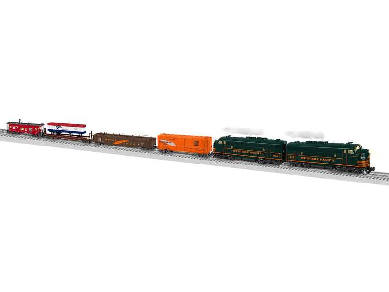 PREORDER Lionel 2422030 O Feather River Train-Only Set - 3-Rail w/Legacy Sound & Control - EMD F7 A-A Set & 4 Cars, Western Pacific