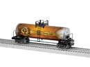 PREORDER Lionel 2428240 O Tank Car - 3-Rail - Ready to Run - Lenny Lager (gold, white, Lenny the Lion Graphic)