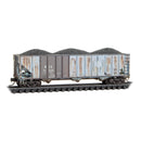 Micro-Trains N 983 05 085 100-Ton 3-Bay Weathered Open Hopper, Bessemer & Lake Erie - ex-Rock Island (2)