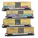 Micro-Trains N 98305099 Weathered 50' Rib Side Boxcar Set, Railbox