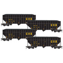 PREORDER Micro-Trains N 98300245 100-Ton 3-Bay Open Hopper Runner Pack, CSX