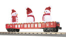 PREORDER MTH 30-72262 O Christmas Gondola Car w/Lights and Lighted Snow Men – Red