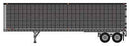 Trainworx N 402991 40' Corrugated Van Trailer, Assembled, Painted, Unlettered (silver)