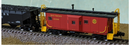 Bluford Shops 41141 International Car Bay Window Caboose Phase 1 - Ready to Run - Southern Railway X3309 (Transition-Era, red, yellow Roman Lettering, SR Logo), N Scale