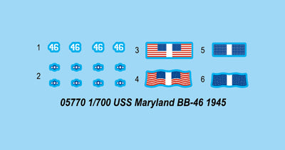 Trumpeter USS Maryland BB-46 1945 05770 1:700