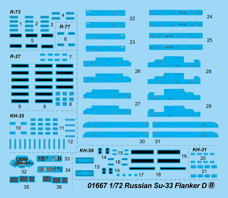 Trumpeter Russian Su-33 Flanker D 01667 1:72