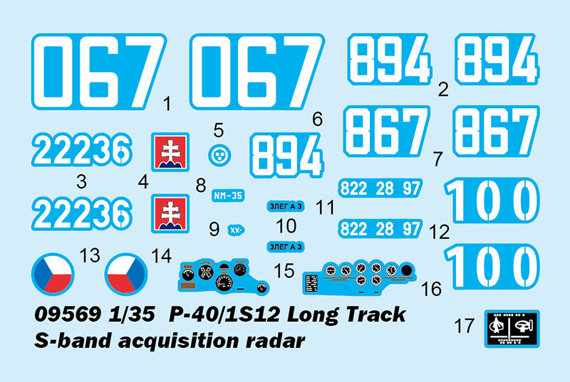 Trumpeter P-40/1S12 Long Track S-band acquisition radar 09569 1:35