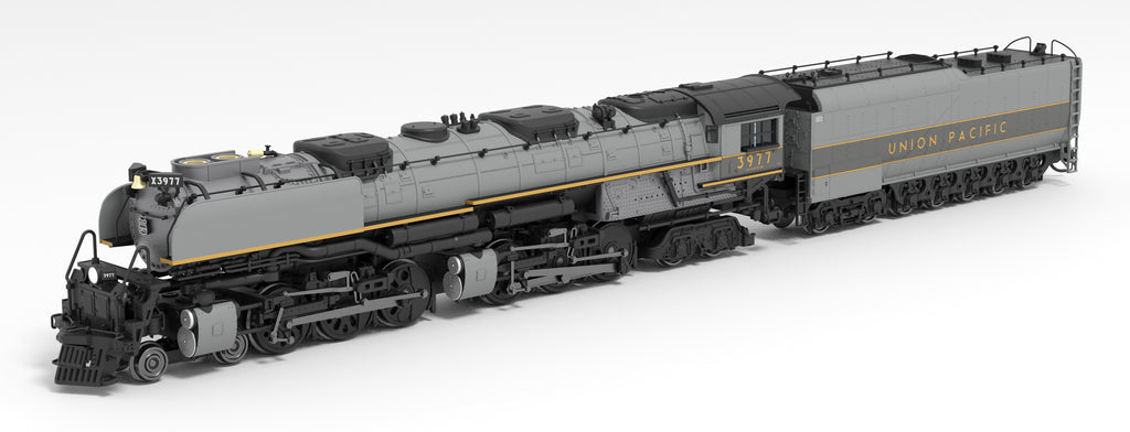 PREORDER BLI 6985 UP Challenger 4-6-6-4, #3977, Museum Version, Two-tone  Gray, Oil Tender, w/ wind wings, Paragon4 Sound/DC/DCC, Smoke, N