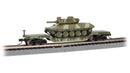 Bachmann N 71388 52' Center-Depressed Flat Car with Sheridan Tank, DODX