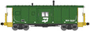 Bluford Shops 44260 International Car Bay Window Caboose Phase 4 - Ready to Run -- Burlington Northern 12610 (2007, Cascade Green, BNSF-Style Reporting Marks), N Scale