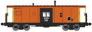 Bluford Shops 44270 International Car Bay Window Caboose Phase 4 - Ready to Run - Soo Line 150 (Ex-MILW, orange, black, yellow), N Scale