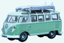 Oxford Diecast NVWS005 1951 Volkswagen T1 Samba Passenger Van - Assembled -- Turquoise, White, N Scale