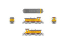PREORDER BLI 9391 EMD SW7 Switcher, UP 1821, Yellow & Gray, No-Sound / DCC-Ready, N