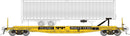 Rapido 138019A HO Class F30D 50' TOFC Flatcar w/Random Trailer - Ready to Run -- Trailer-Train TTX (yellow, black)