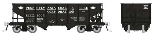 Rapido 148017A Class GLa 2-Bay Hopper - Ready to Run -- Pennsylvania Coke & Coal
