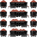 PREORDER Athearn ATH-1702 HO 26' PC&F Ore Car Tight-Bottom High Side With Load, CP