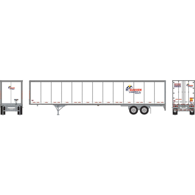 PREORDER Athearn ATH-2082 HO ATH 53' Wabash Duraplate Trailer, Sunview Logistics
