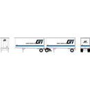 PREORDER Athearn ATH-2453 HO 28' Wedge Trailers w/Dolly, Gordon Trucking Trailers #28242/28249; Dolly #105061
