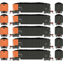 PREORDER Athearn N 2830 Berwick Bathtub Gondola with Standard Sides & Load, Greenbriar Leasing (Primed for Grime)