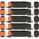 PREORDER Athearn N 2831 Berwick Bathtub Gondola with Standard Sides & Load, Greenbriar Leasing (Primed for Grime)