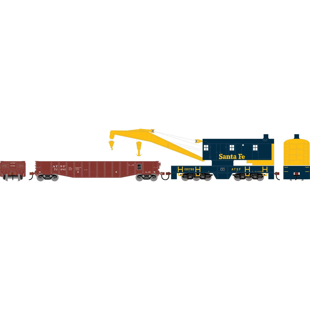 PREORDER Athearn HO ATH-3622 200-Ton Crane and 50' Gondola Set, ATSF