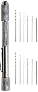 Excel 70003 Mini Pin Vise with 12 Assorted Drills