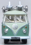Oxford Diecast NVWS005 1951 Volkswagen T1 Samba Passenger Van - Assembled -- Turquoise, White, N Scale