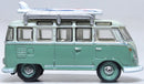Oxford Diecast NVWS005 1951 Volkswagen T1 Samba Passenger Van - Assembled -- Turquoise, White, N Scale