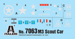 Italeri 7063 - SCALE 1 : 72 M3A1 Scout Car