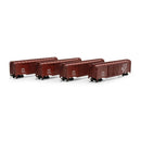 PREORDER Athearn Roundhouse RND-1017 HO 50ft Double Sliding Door Boxcar, CBQ ‘Brown’,