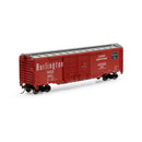 PREORDER Athearn Roundhouse RND-1034 HO 50ft Double Sliding Door Boxcar, CBQ ‘Red’,