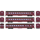 PREORDER Roundhouse HO 3534 Streamline Car Set, Norfolk & Western Coach #1725/Coach #1729//Observation #580 (3-Pack)
