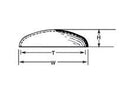 Plastruct 95751 VHE-48 Elliptical Domes, 1-1/2" (5-Pack)