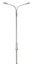 Atlas HO 70000168 Double Arm Street Lights, Gray/Cool White LED (3)