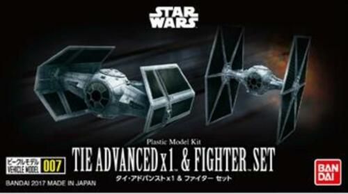 Bandai 2322883 Star Wars TIE Advanced and TIE Fighter 1:144 Scale Model Kit