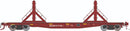 PREORDER Rapido HO 138402 F30D 50' Rail Flat Car Set, Burlington Northern Santa Fe MOW (6-Pack)