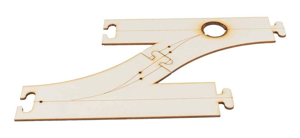 Faller Laser-Street Croisement T - Kit Modélisme Ferroviaire HO, Bois Découpé, À Assembler, 14+, Accessoire Car System, Voies Croisées
