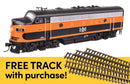 Walthers HO 11403 EMD F7A Locomotive Standard DC with WalthersTrack Code 83 Flex Track 5-Pack, Bessemer & Lake Erie