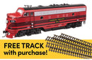 Walthers HO 11409 EMD F7A Locomotive Standard DC with WalthersTrack Code 83 Flex Track 5-Pack, Lehigh Valley